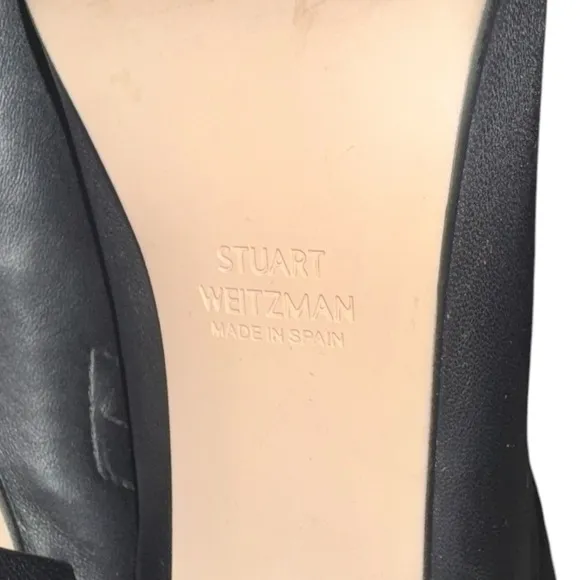STUART WEITZMAN women’s black knee high leather pull on riding boots size 8 1/2