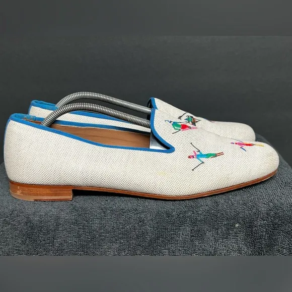Stubbs &amp; Wootton Vintage Woven Skier Venetian Slippers Shoes Size 11.5 RARE