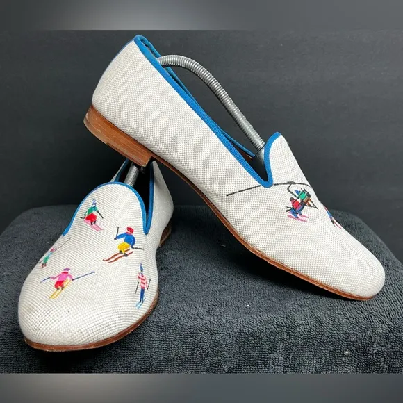 Stubbs &amp; Wootton Vintage Woven Skier Venetian Slippers Shoes Size 11.5 RARE