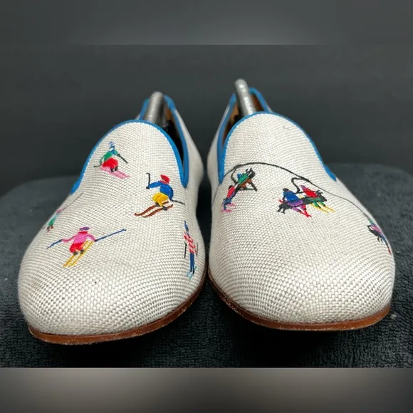 Stubbs &amp; Wootton Vintage Woven Skier Venetian Slippers Shoes Size 11.5 RARE
