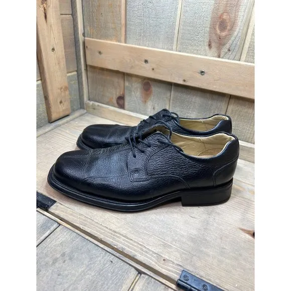 STUDIO BELVEDERE BAY BRIDGE Oxford Dress Shoes Men’s US 10D Pebble Leather Black