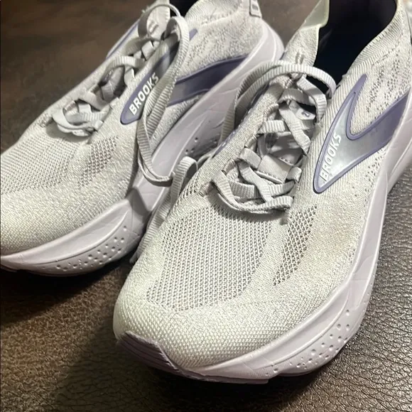 Stylish Gray and Purple Sneakers