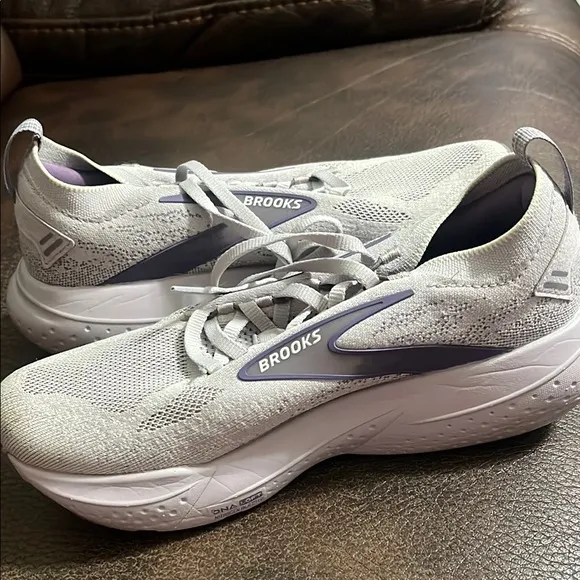 Stylish Gray and Purple Sneakers