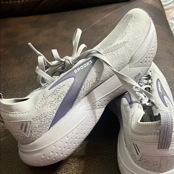 Stylish Gray and Purple Sneakers