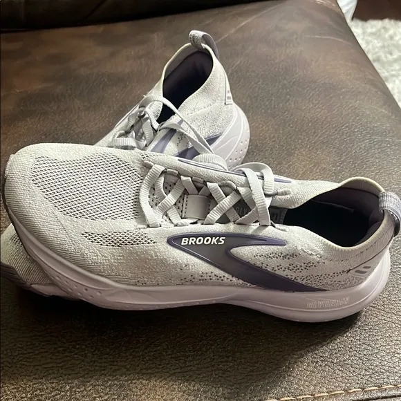 Stylish Gray and Purple Sneakers