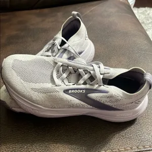 Stylish Gray and Purple Sneakers