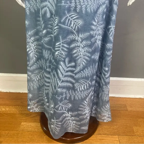 Sundance maxi dress size 6 sheer embroidered silk plant nature fern flower