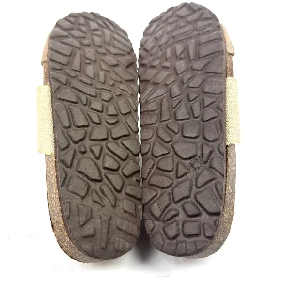 Sundance Sandals 41 Linen Suede Slip On Cork Shoes Womens 10 Made In Italy
