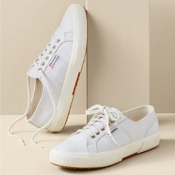 Superga 2750 Nappa Leather Optical White-Favorio—Women’s 7