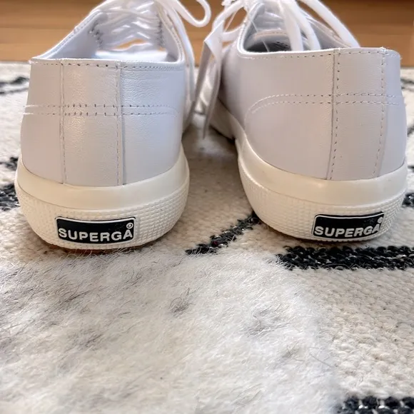 Superga 2750 Nappa Leather Optical White-Favorio—Women’s 7