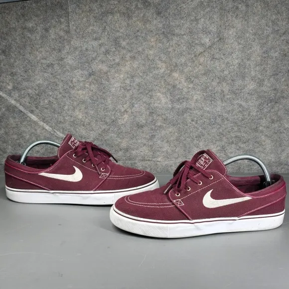 Sz 10 - Nike Stefan Janoski Mens Skateboarding Shoes‎ Sneakers Burgundy