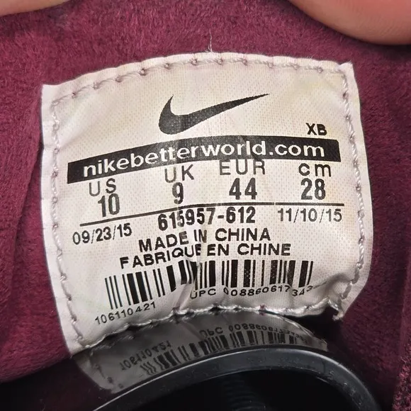 Sz 10 - Nike Stefan Janoski Mens Skateboarding Shoes‎ Sneakers Burgundy