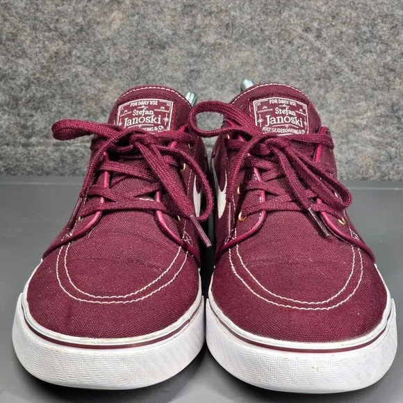 Sz 10 - Nike Stefan Janoski Mens Skateboarding Shoes‎ Sneakers Burgundy