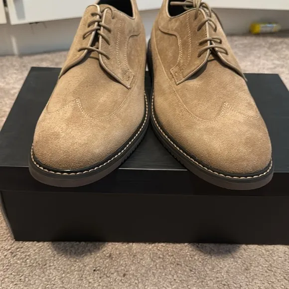Tan Suede Men's Dress Shoes