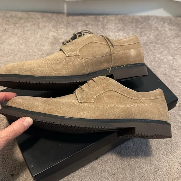 Tan Suede Men's Dress Shoes