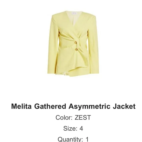 Tanya Taylor citrus asymmetric blazer