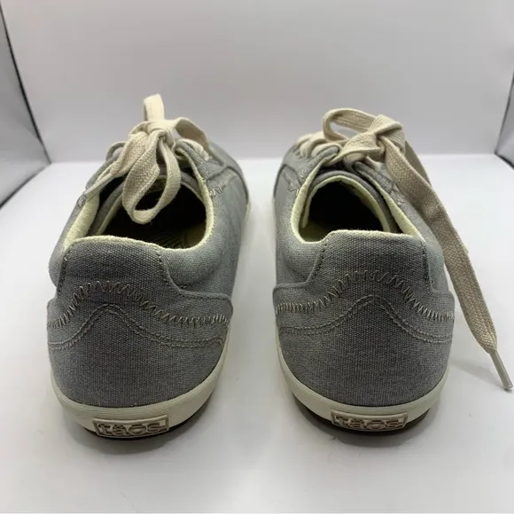 Taos Star Gray Wash Lace Up Canvas Sneakers Shoes Womens Size 7.5W