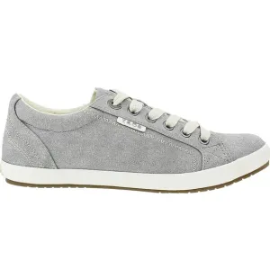 Taos Star Gray Wash Lace Up Canvas Sneakers Shoes Womens Size 7.5W
