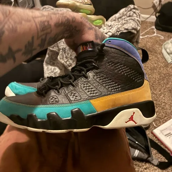 Teal Sneakers with Logo