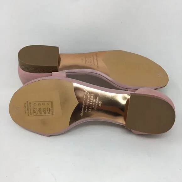 Ted Baker Women's Sandals Pink Size 6 London Ovey Strappy Rose Gold Stud Buckle
