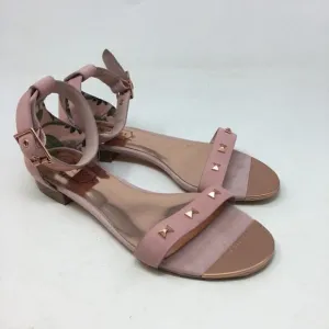 Ted Baker Women's Sandals Pink Size 6 London Ovey Strappy Rose Gold Stud Buckle