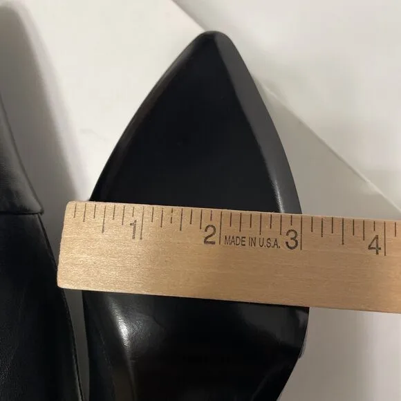 Thakoon 37 Kitten Heel Black Leather Slip On Mules Y2K Mobwife New In Box