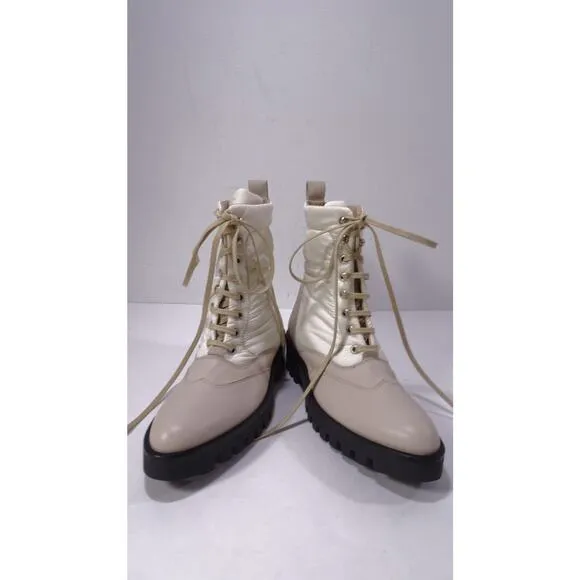 Theory Women's Laced Boot Nylon Ankle Boots Booties NWOB 498 Sz 37