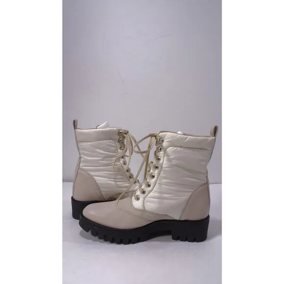 Theory Women's Laced Boot Nylon Ankle Boots Booties NWOB 498 Sz 37
