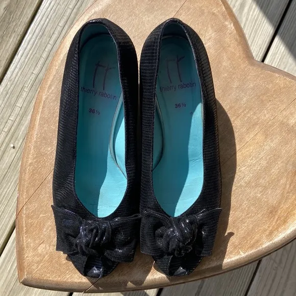 Thierry Rabotin Zinnia Peep Toe Pumps Low Heel Shoes Women's Size 6 (EU 36.5)
