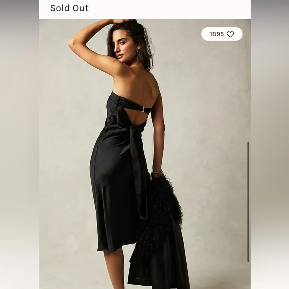 THIRD FORM bias cut out midi slip dress in charcoal grey sz 6 small