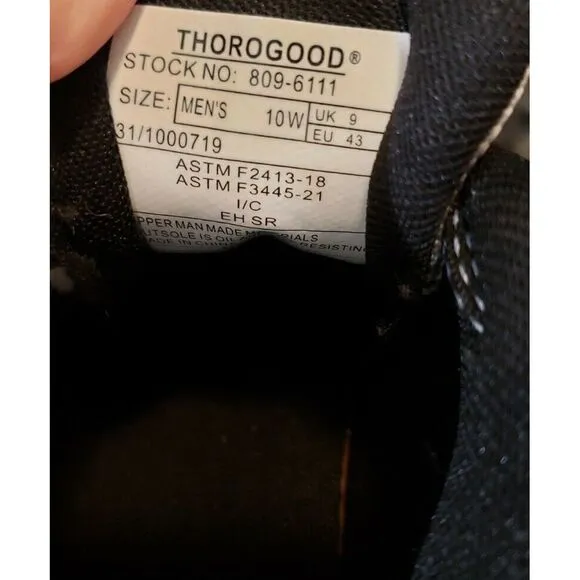 Thorogood AST Low Composite Safety Sneakers Men's Size 10‎ Camouflage Gray Shoes