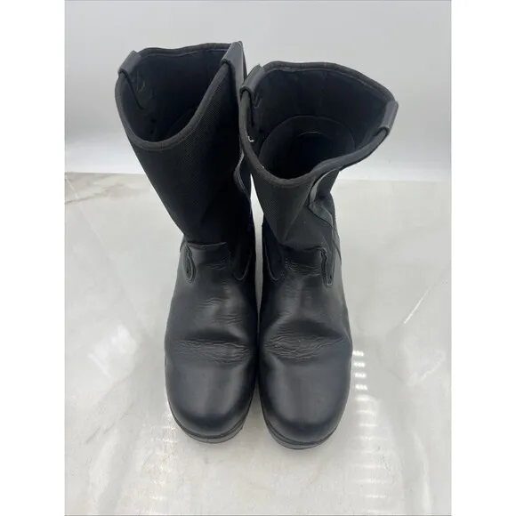 THOROGOOD Boots Mens 11M THORO-FLEX 10&quot; BLACK NON-SAFETY-TOE SLIP-ON 834-6136
