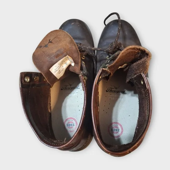 Thorogood Men's Brown Leather Boots Size 12.