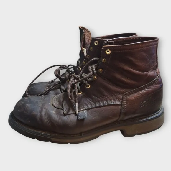 Thorogood Men's Brown Leather Boots Size 12.