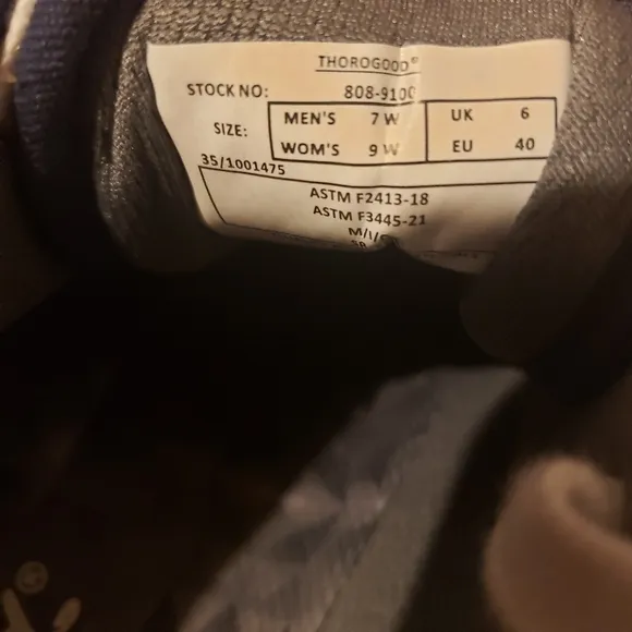 Thorogood Warehouse Won Low Top Navy Blue Composite Safety Toe Men's Size 7 Wome