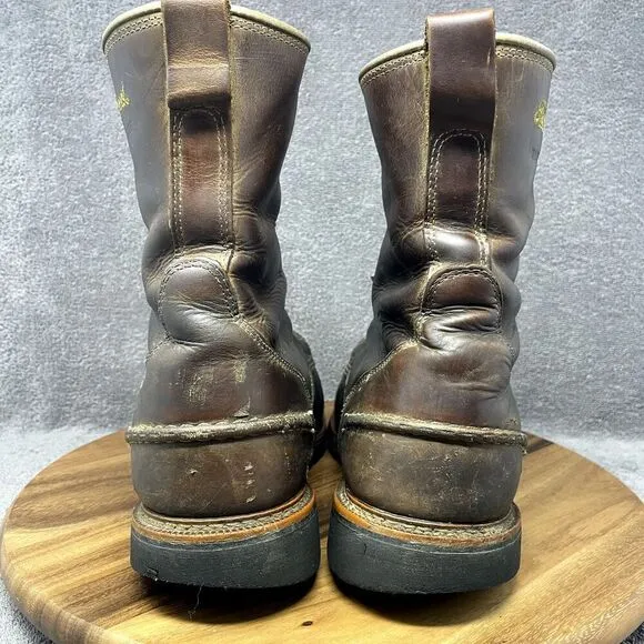 Thorogood 814-3890 Men's 8&quot; Leather WP Moc Toe Non Safety Work Boots Sz 12 D
