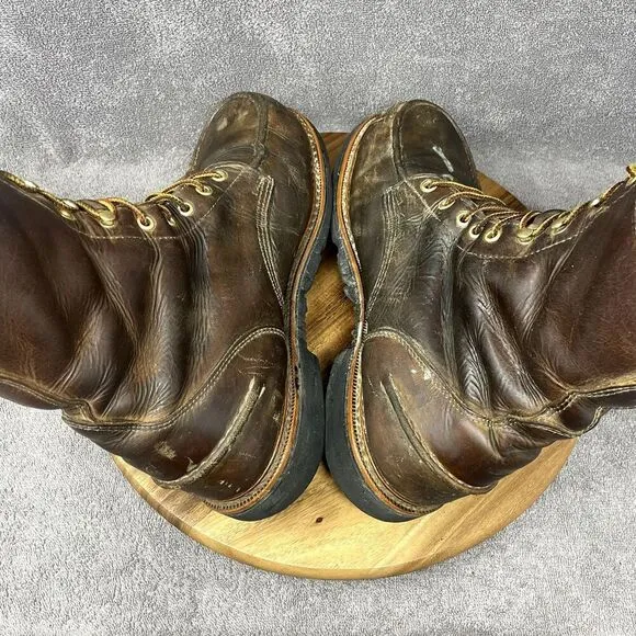 Thorogood 814-3890 Men's 8&quot; Leather WP Moc Toe Non Safety Work Boots Sz 12 D