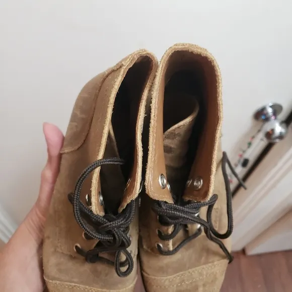 Thursday Boot Co The Captain Brown suede Lace Up Boot cap toe 7