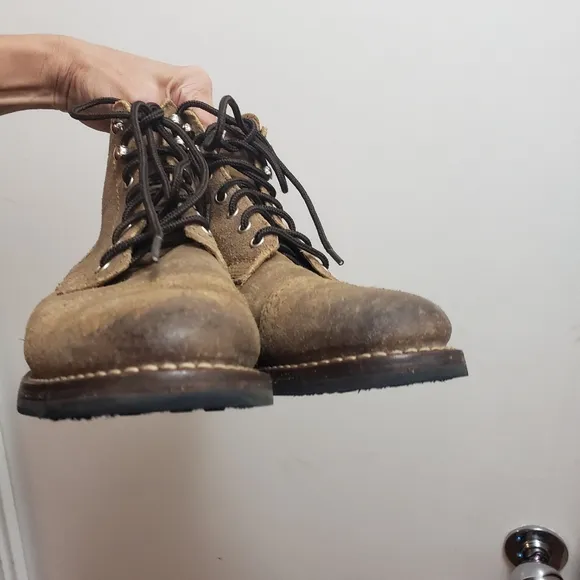 Thursday Boot Co The Captain Brown suede Lace Up Boot cap toe 7