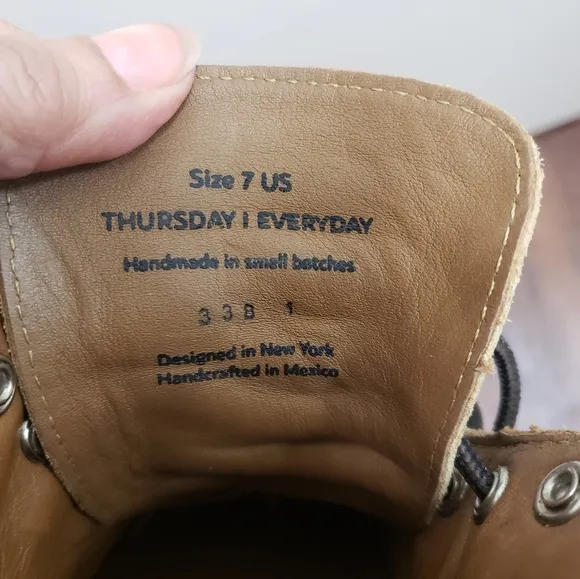 Thursday Boot Co The Captain Brown suede Lace Up Boot cap toe 7