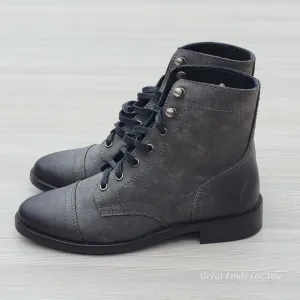 Thursday Boots Captain Dark Gray Combat Women's Boots Sz 5.5 / 35.5 NEW