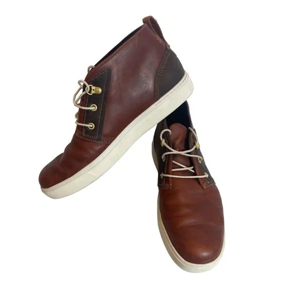 Timberland Amherst Men's High Top Chukka Leather Soft Boy Boots Brown Size 10.5