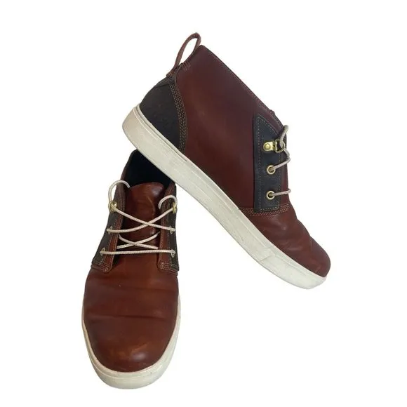 Timberland Amherst Men's High Top Chukka Leather Soft Boy Boots Brown Size 10.5