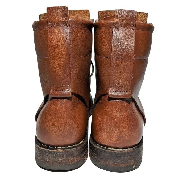 Timberland Boot Co. Brown Hand Burnoshed Horween Leather Boots Sz 12