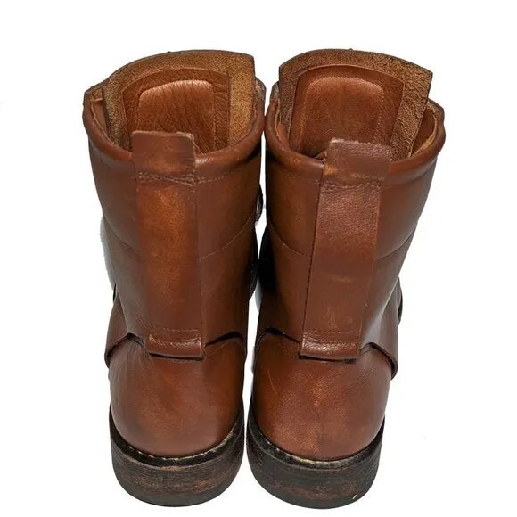 Timberland Boot Co. Brown Hand Burnoshed Horween Leather Boots Sz 12