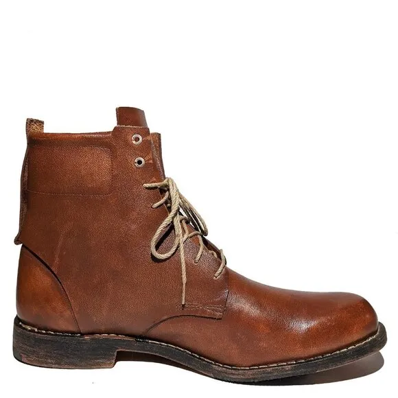 Timberland Boot Co. Brown Hand Burnoshed Horween Leather Boots Sz 12