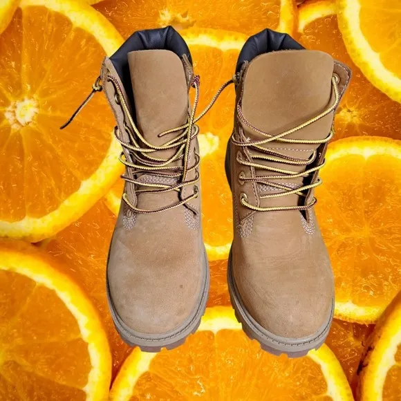 Timberland Kids' Boots Premium Waterproof Padded Collar Wheat Size 4.5