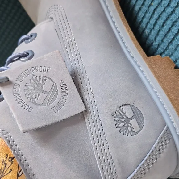 Timberland light blue and floral Lace-Up Boots