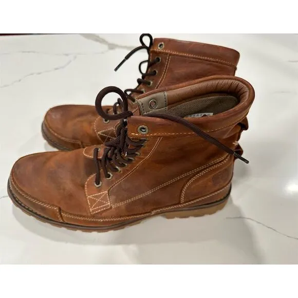 Timberland Men's 6-Inch Leather Combat Boots Brown Size 13 Durable