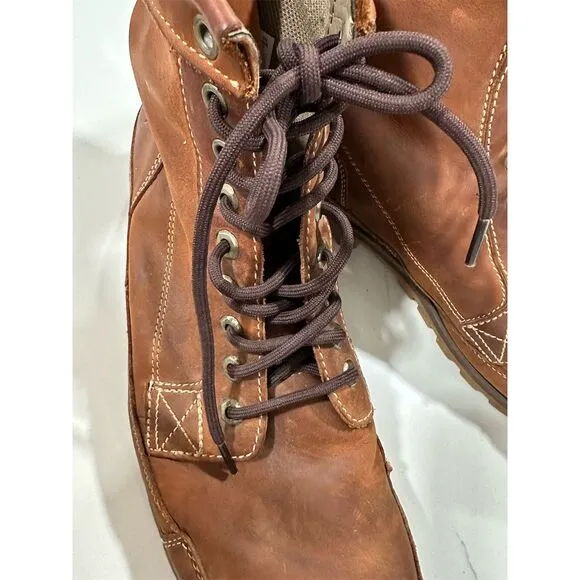 Timberland Men's 6-Inch Leather Combat Boots Brown Size 13 Durable